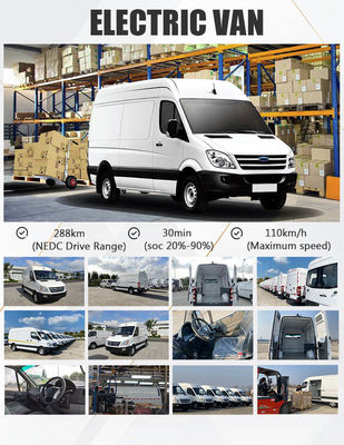 Van Kargo Mini Listrik 73.6kWh 110km / H Van Freezer Listrik 288km Jangkauan Maksimum