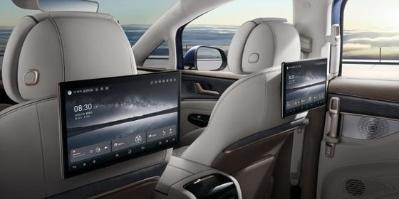 Denza D9 MPV EV Mobil 571nm baterai besi lithium 4WD SUV Listrik 180km / jam