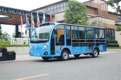 72V 5kw Daya Pengisian 8-14 Penumpang Lithium Baterai Listrik Buka Tutup Sightseeing Bus