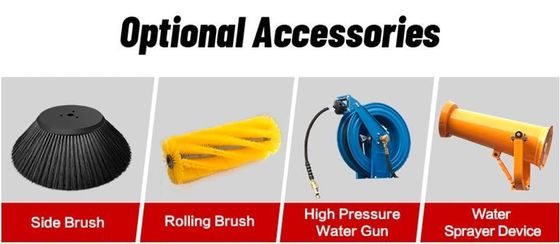 Kabin yang tertutup penuh Mesin pencuci lantai Jenis mengemudi Mesin pencuci jalan