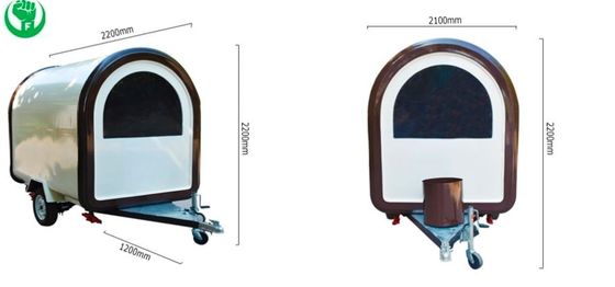 Outdoor Burger Factory Catering Mobile Fast Food Trailer Dengan Dapur Baja Berkualitas