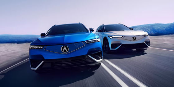 high performance electric car 2024 Acura ZDX A-spec with 340 horsepower 325 miles range