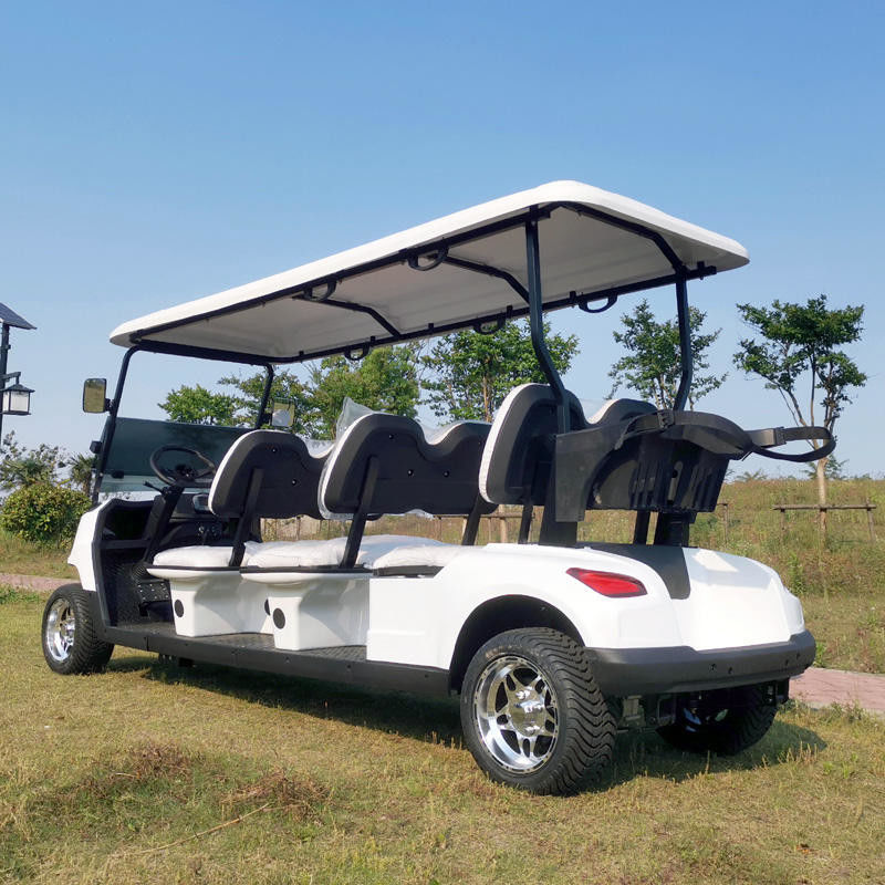 30km/H - 50km/h 4 Wheel Electric Golf Cart Baterai Lithium 6 Seater Golf Buggy