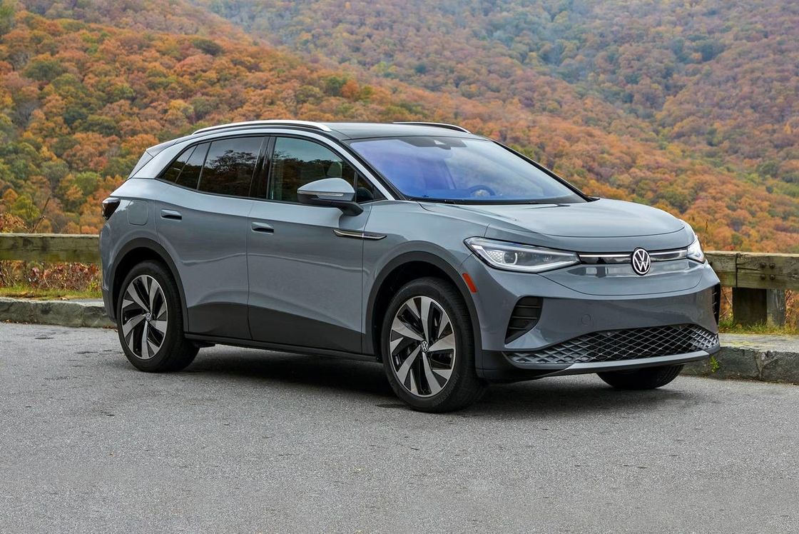 VW ID 4X 4 Wheel Drive Mobil Listrik 160km / H Compact EV SUV Mewah Torsi 310NM