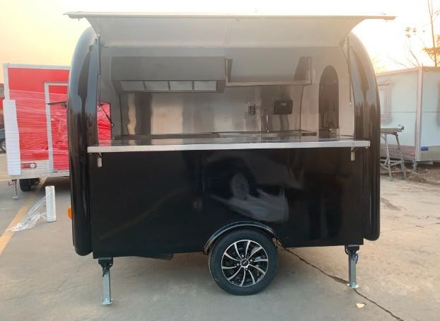 Outdoor Burger Factory Catering Mobile Fast Food Trailer Dengan Dapur Baja Berkualitas